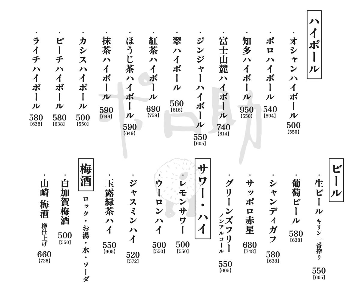 メニュー